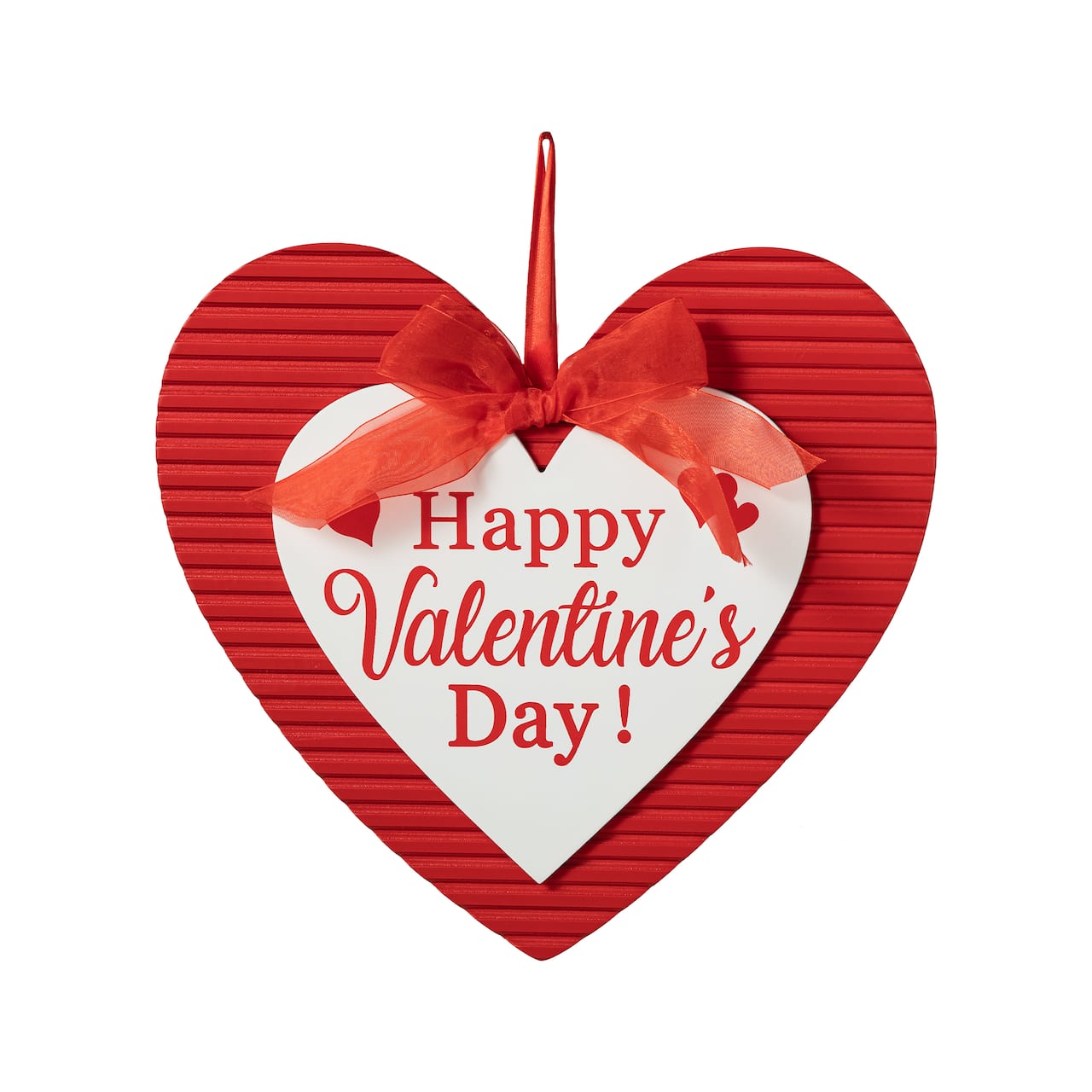 Glitzhome® 13.5" Valentine's Wooden Heart Door Hanger